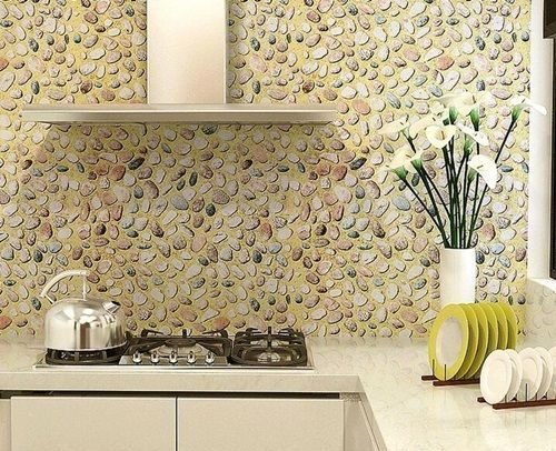 Exemplos inspiradores de modelos de papel de parede para cozinha