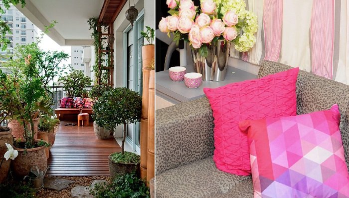 almofadas decorativas em tons de rosa